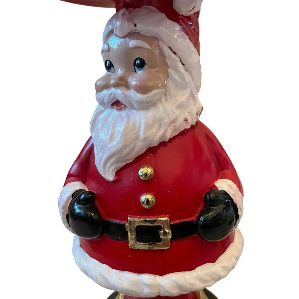 Martha Stewart Christmas Candle Holders 8.5in Santa & Snowman Holiday Decor New